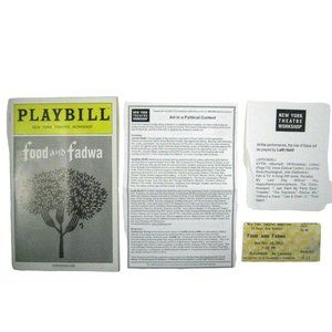 Food and Fadwa Playbill 2012 New York Theatre Workshop Nasser Faris Chehlaoui